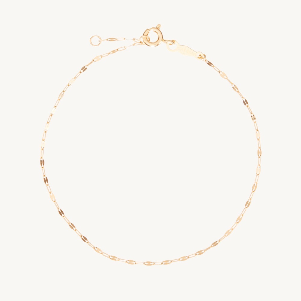 Catbird Solid Gold Tinsel Bracelet 6” ***SHORT LENGTH***
